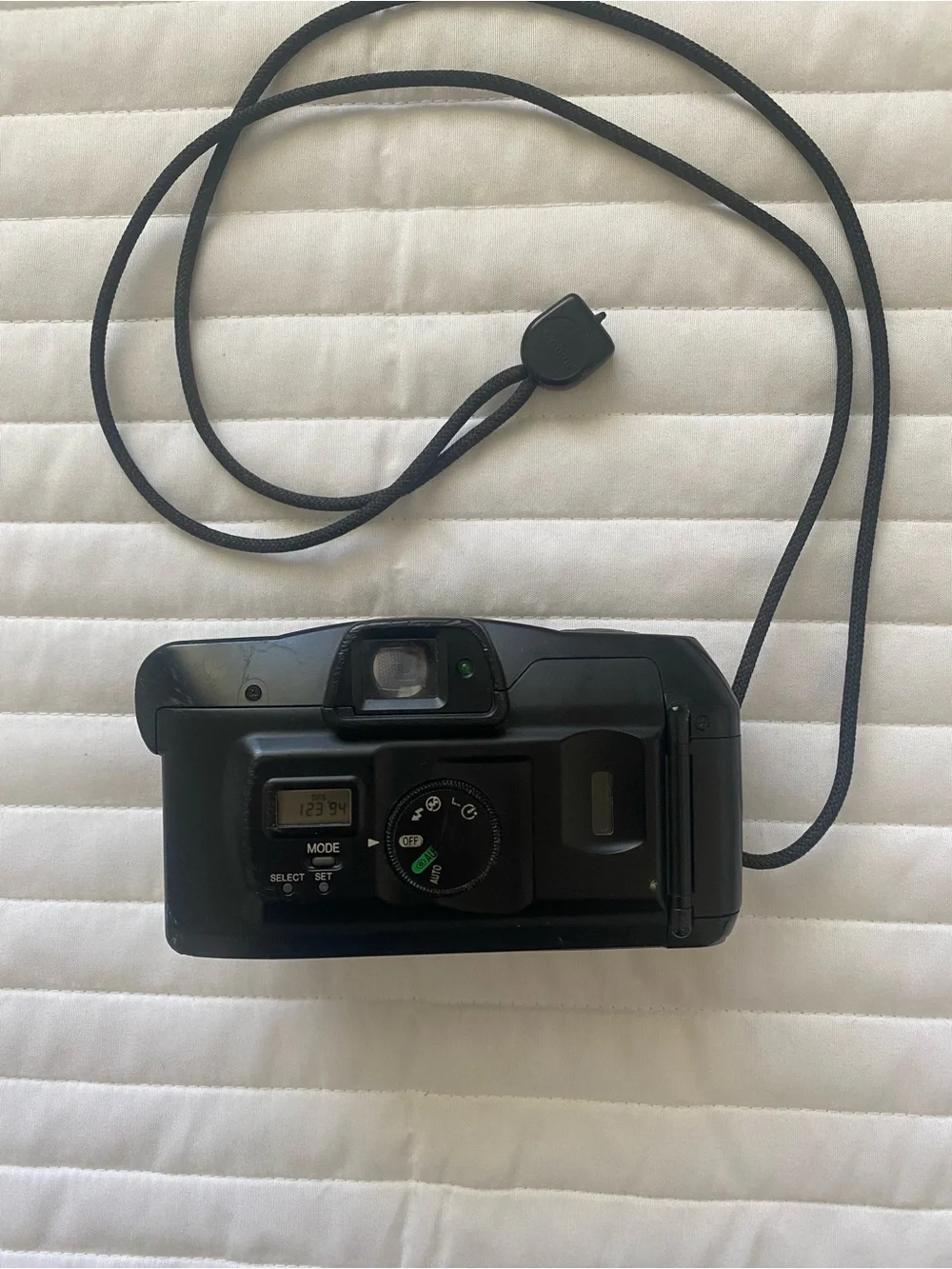 Canon Black Sure Shot 80 Tele Point-and-Shoot 35 mm Camera-Battery Tested